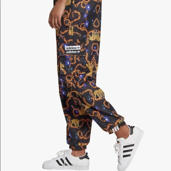 adidas Pants - Adidas Leopards and Chains Cargo Joggers S